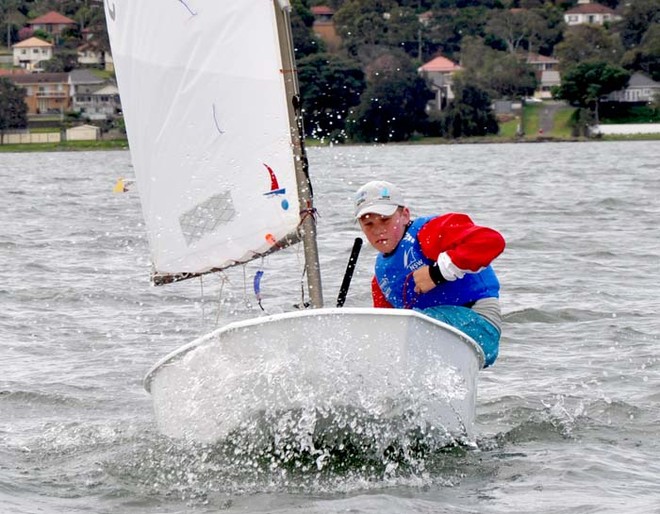 Finn Alexander on his Optimist at the 2011 Youth Championships © Mainsheet Media